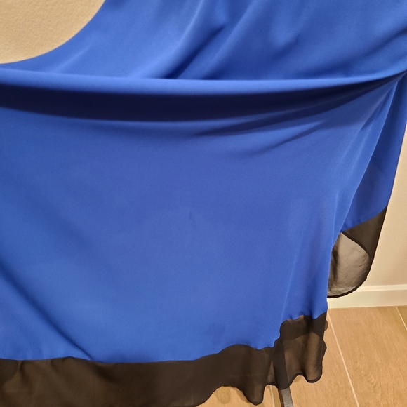 Blue and Black High Low Dress - Picture 5 of 6
